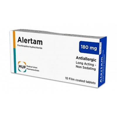 ALERTAM 180 MG ( FEXOFENADINE ) ANTIALLERGIC 10 FILM-COATED TABLETS